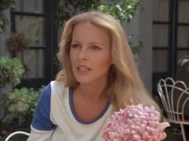 Cheryl Ladd as Kris Munroe on Charlie's Angels in a Casual Blue and White Top