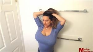 Monica Mendez Nude Pictures MILF Monica Mendez simply showing her enticing big boobs