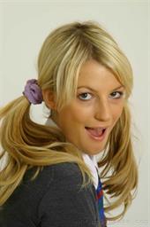  Jamie C in college unifrom and green cotton panties 