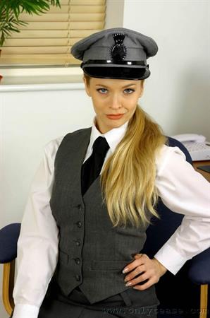 Tamara Nude Pictures Blonde chauffeur set in stockings