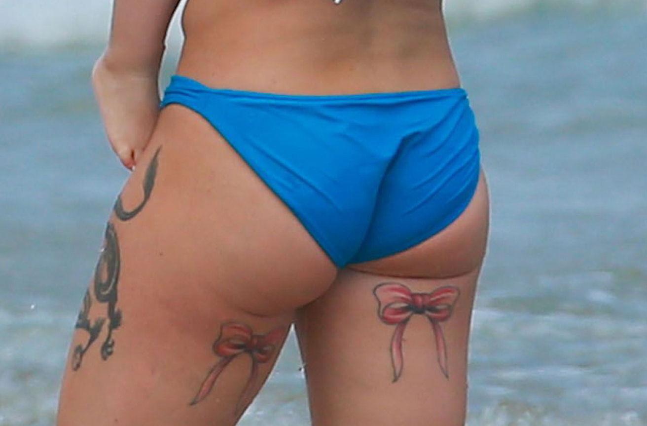 Pink in a bikini - ass