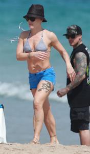 Pink in a bikini