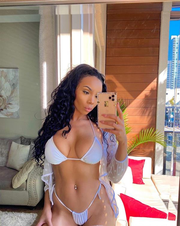 Aaleeyah Petty in a bikini