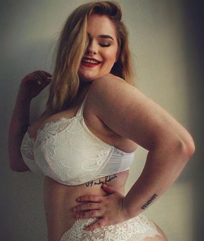 Hot sexy curvy lingerie model