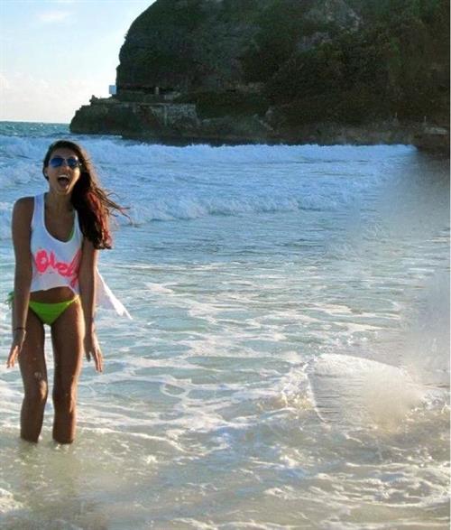 Antonia Iacobescu in a bikini