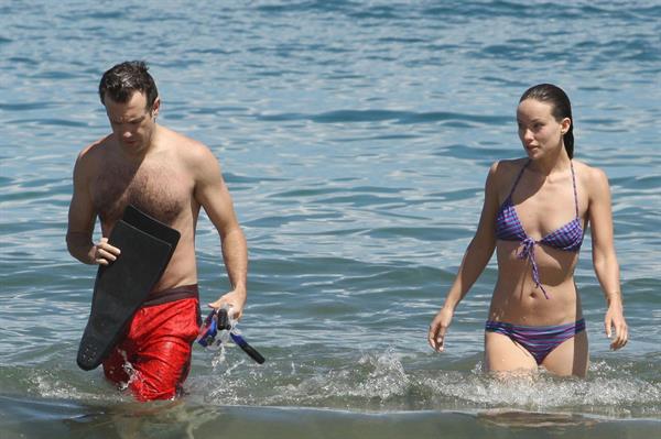 Olivia Wilde on the beach and in the water in Hawaii - May 26, 2013 