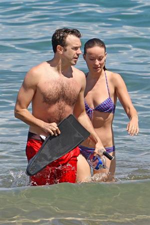 Olivia Wilde on the beach and in the water in Hawaii - May 26, 2013 