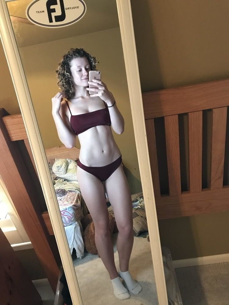 madison in lingerie taking a selfie