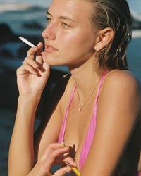 Ella Kernkamp having a smoke