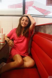 Hannah Tarley Teasing in a Diner