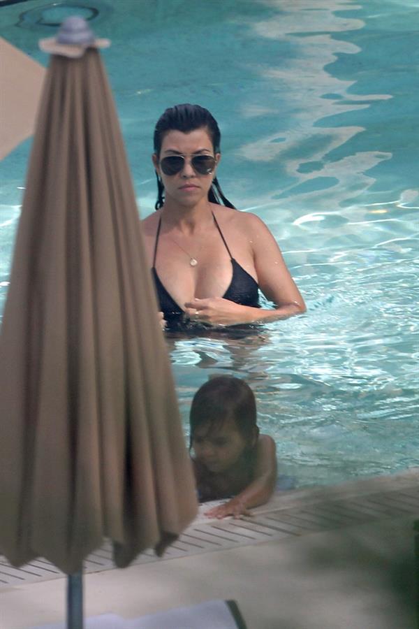 Kourtney Kardashian in a bikini