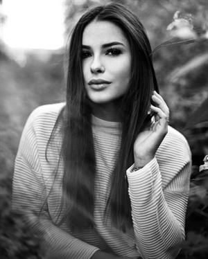 Model Sarah Mühleder, in different settings and shots