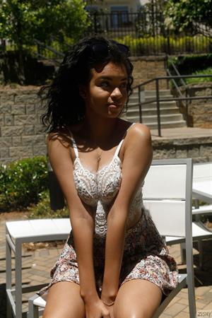 Dee Richards in White Lace