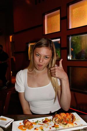 Amber Moore Pictures Amber Moore in Sheer White Bodysuit