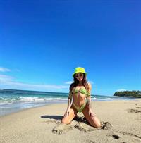 Maryna Rebediuk in a bikini