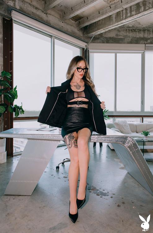 Paige Amaze Pictures Paige Amaze Inked Blonde with Glasses