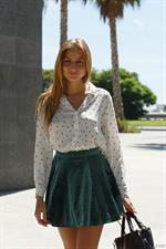 Katherine Perija in a Sexy Skirt