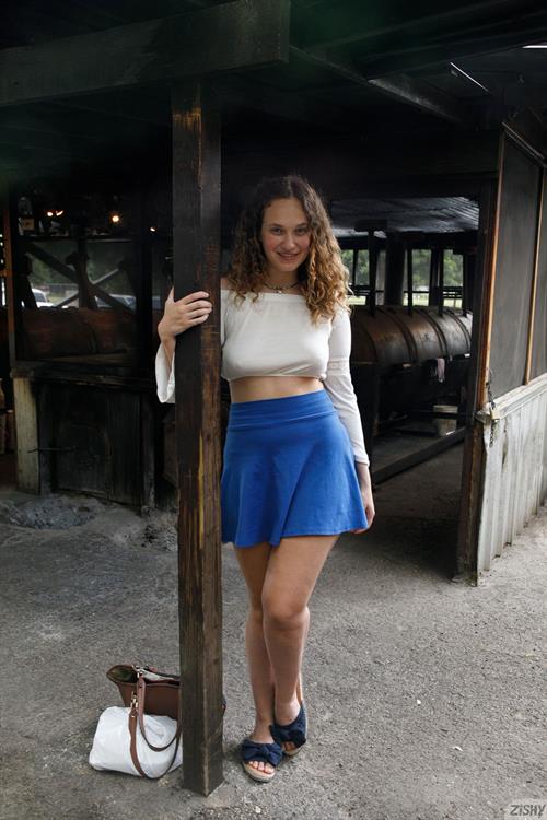 Carrie Barber Pictures Carrie Barber in a Blue Skirt