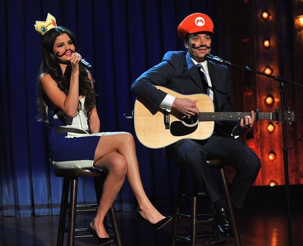 Selena Gomez on Late Night with Jimmy Fallon in NYC on March 19, 2013 