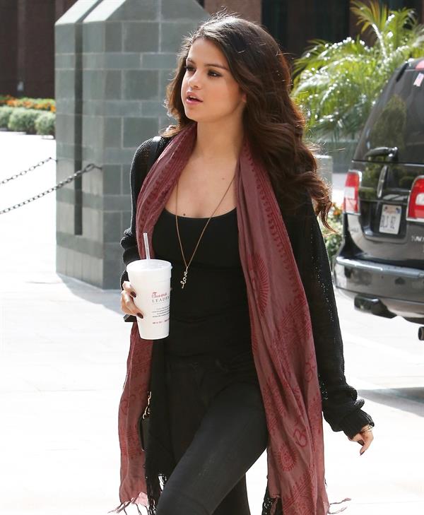Selena Gomez out walking in Toluca Lake on April 5, 2013