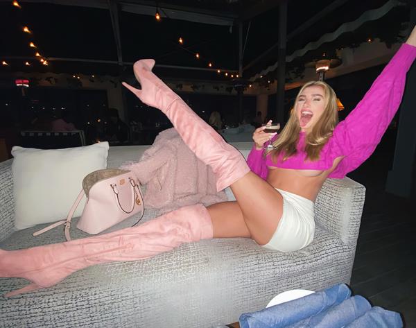 Kenzie Anne - Pink Thigh High Boots