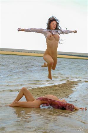 Aglaia X & Sophronia Q Nude Pictures Aglaia - Hanging Out on the Beach