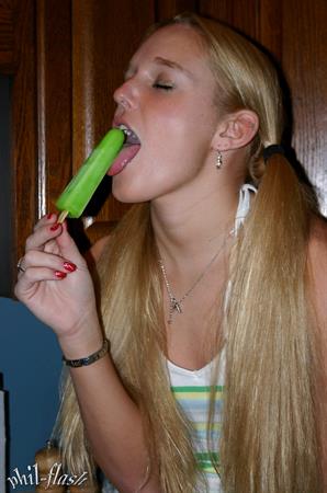 Adriana Nude Pictures Pigtails and a Popsicle