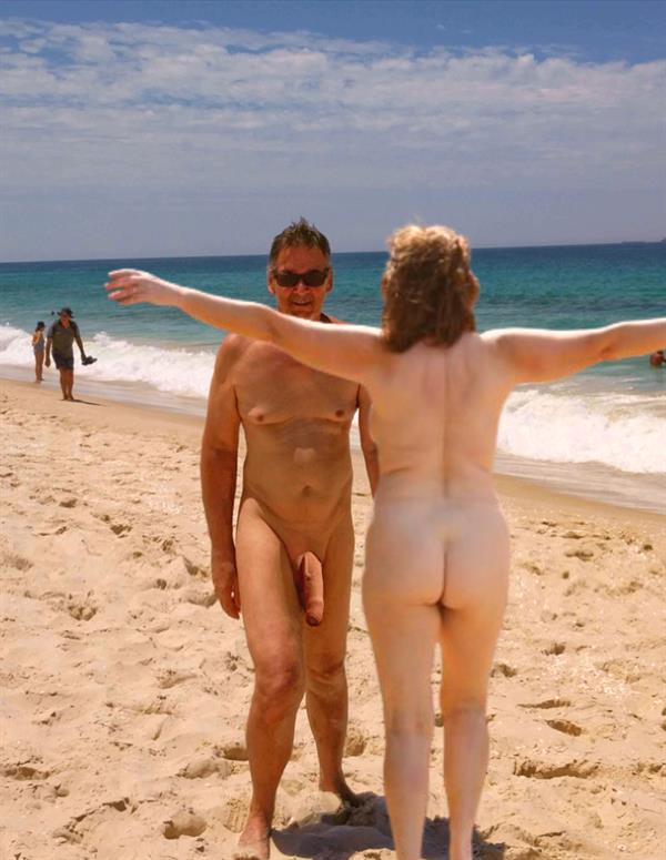 True nudist flashing cock with milf