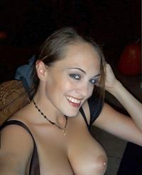 Winter Havok taking a selfie and - breasts