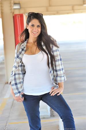 Lilly FTV Nude Pictures Lilly flashes tits and ass outside