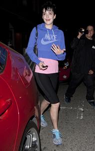 Krysten Ritter - Wearing spandex leaving Moshka Yoga LA in Los Angeles (May 29, 2012)