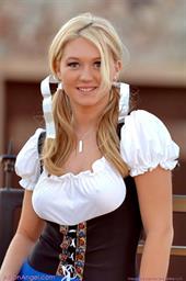 Alison Angel gets kinky in her fancy dress