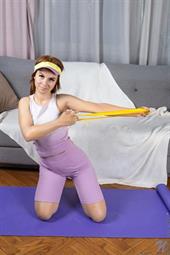 Anytime newcomer Mari Mei is done working out the Latvian redhead loves to peel her tight outfit off and go to work on her cock loving puss.