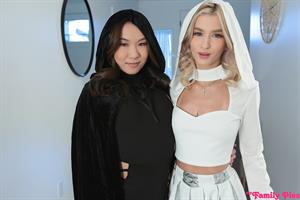 Emma Rosie Nude Pictures Kimmy Kimm convinces Emma Rosie to go from the chastity side to the lust side to have a threesum with her stepbro