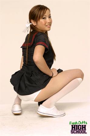 Tia Tanaka Cute In Her School Girl Outfit