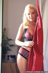 Big boob blond strips down & fucks