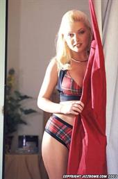 Big boob blond strips down & fucks