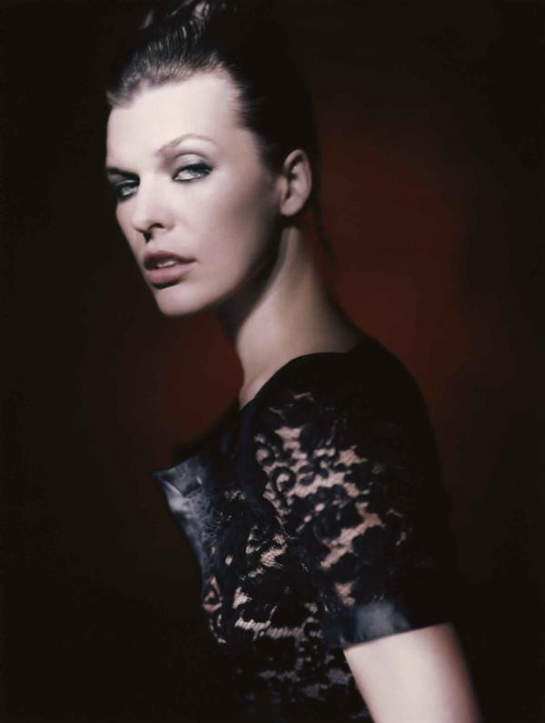 Milla Jovovich in a bikini