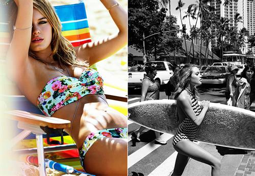 Camille Rowe in a bikini