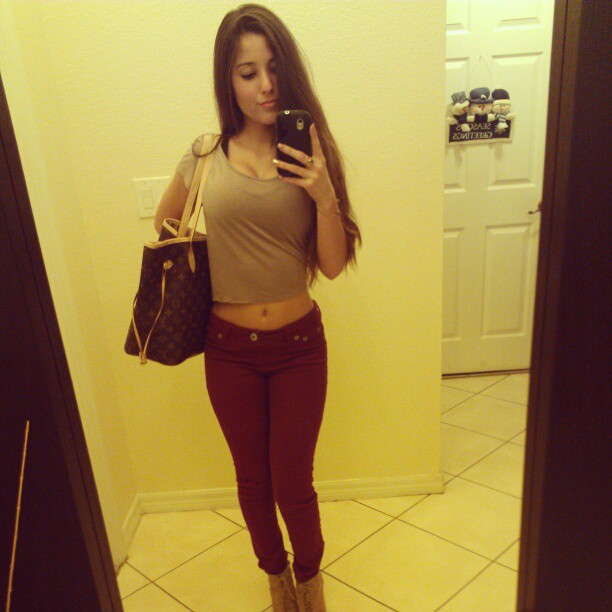 Angie Varona taking a selfie