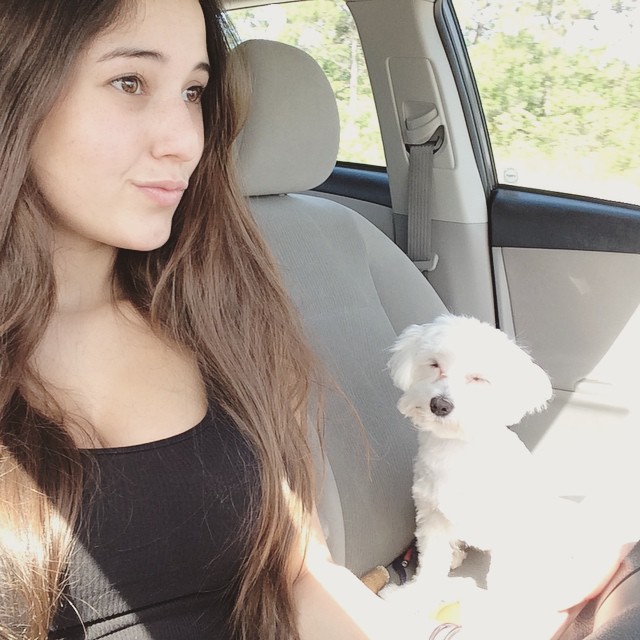 Angie Varona taking a selfie