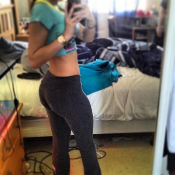 Angie Varona taking a selfie and - ass