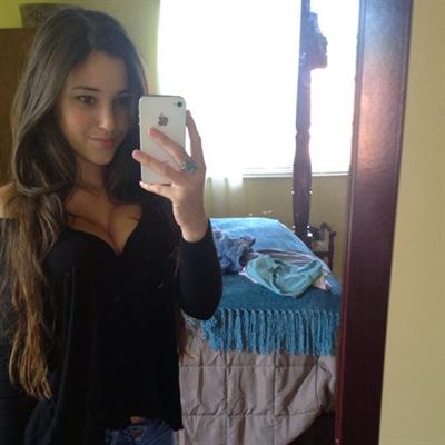 Angie Varona taking a selfie