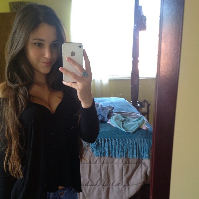 Angie Varona taking a selfie