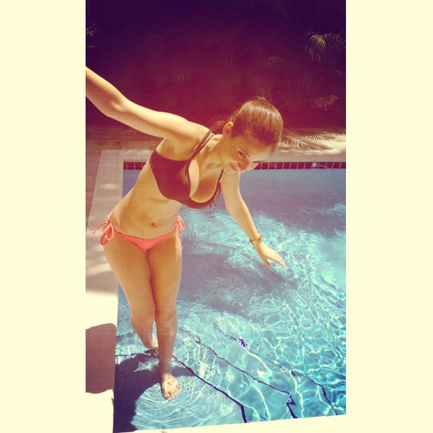 Angie Varona in a bikini