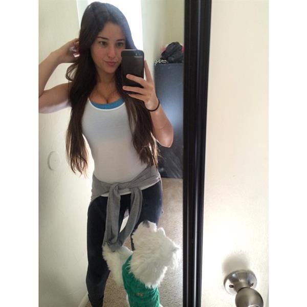 Angie Varona taking a selfie