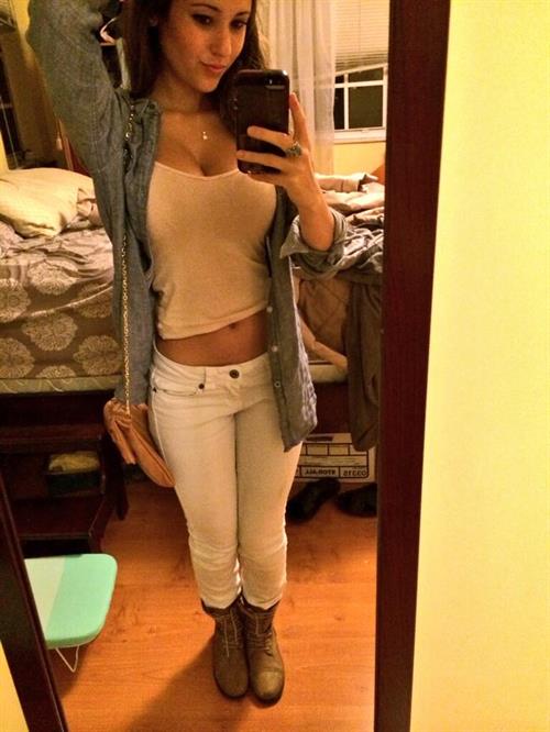 Angie Varona taking a selfie