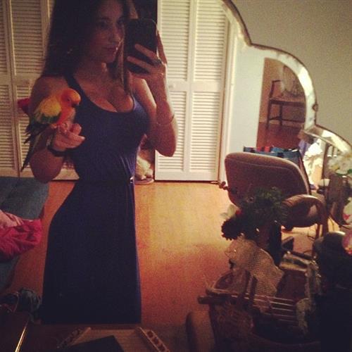 Angie Varona taking a selfie
