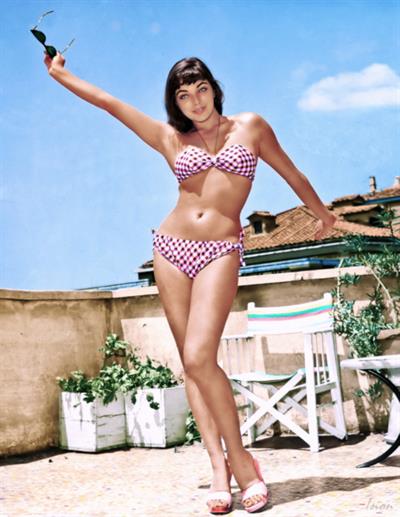 Joan Collins in a bikini