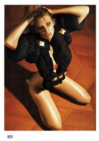 Lara Stone in lingerie